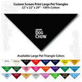 22"x22"x29" Black Custom Printed Imported 100% Cotton Pet Bandanna